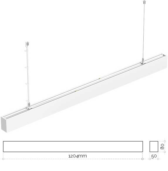 koffer Gezondheid Labe LED Paneel Shop | LED lijnverlichting | 120cm | 150cm